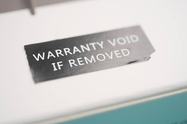 Clear warranty notice warning that removal voids protections offered.