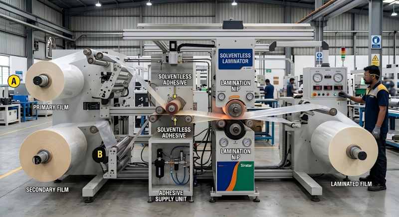 Solvent less Lamination Process