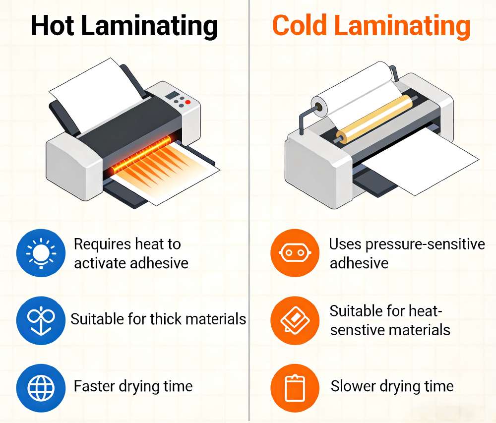 hot vs cold laminating