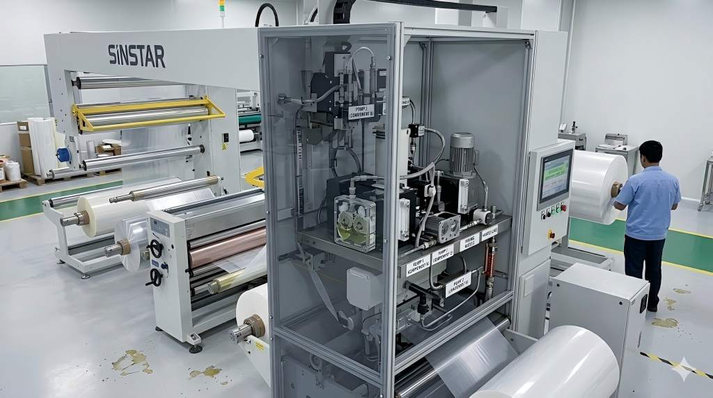 PET AL PE Lamination operation