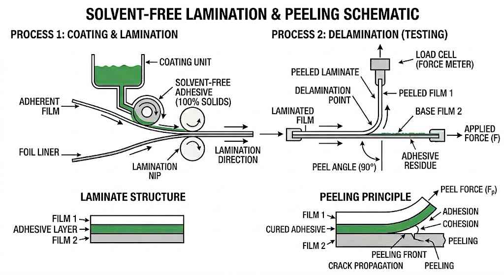 Solventless Lamination Peeling