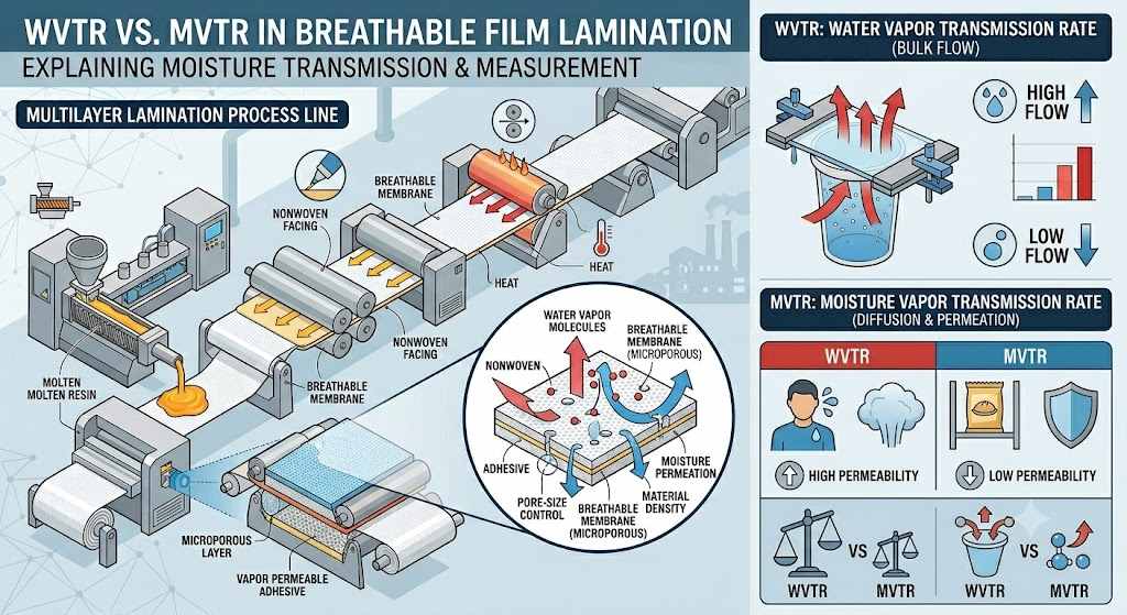 WVTR vs MVTR in Breathable Film Lamination