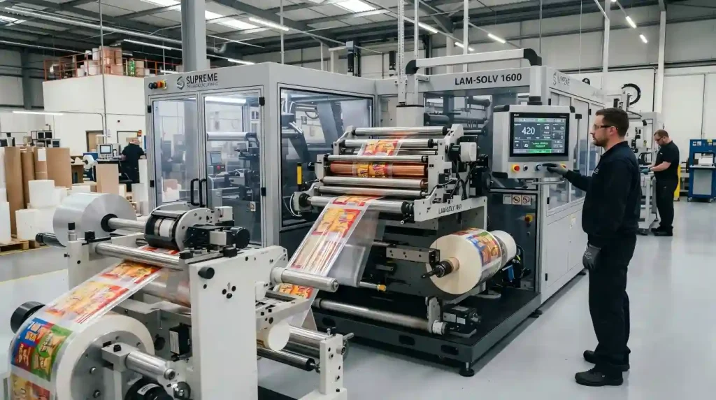 high-capacity flexible packaging production line