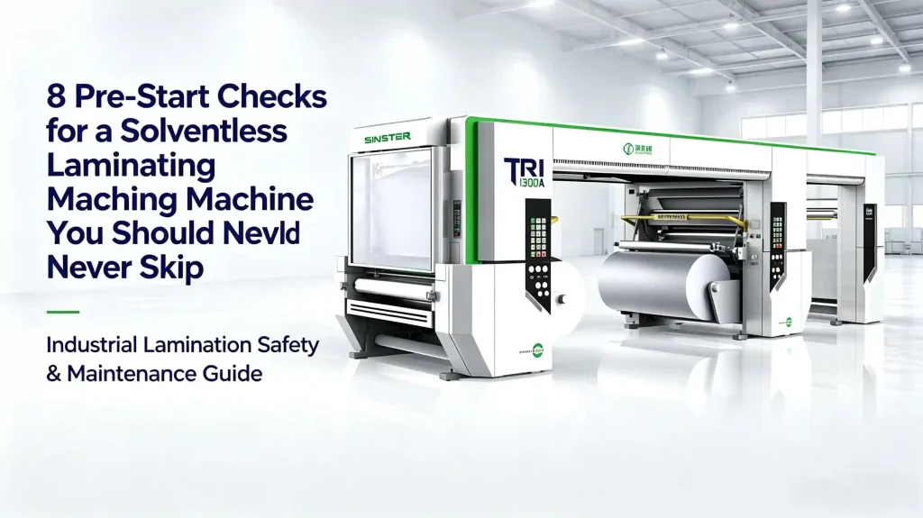 Checks for a Solventless Laminating Machine